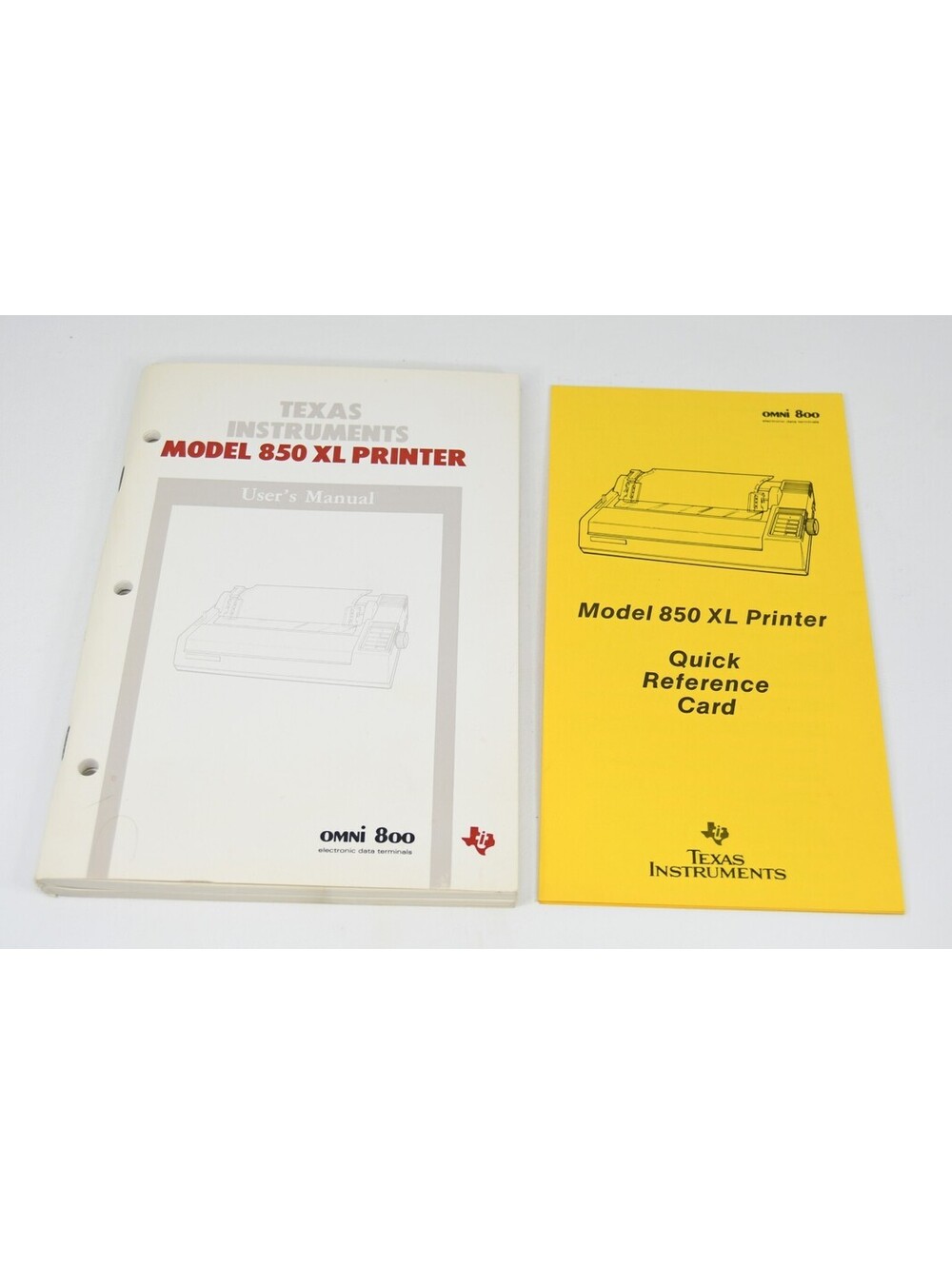 Vintage 1980s Texas Instruments Omni 800 Series Model 850 XL Printer Manual
